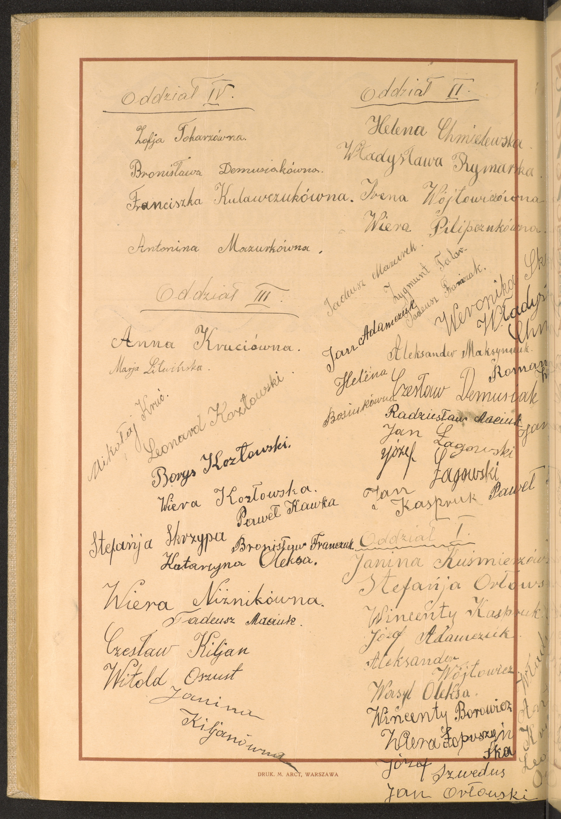 Podpis Zofia Tokarz na stronie nr 276 w tomie nr 28