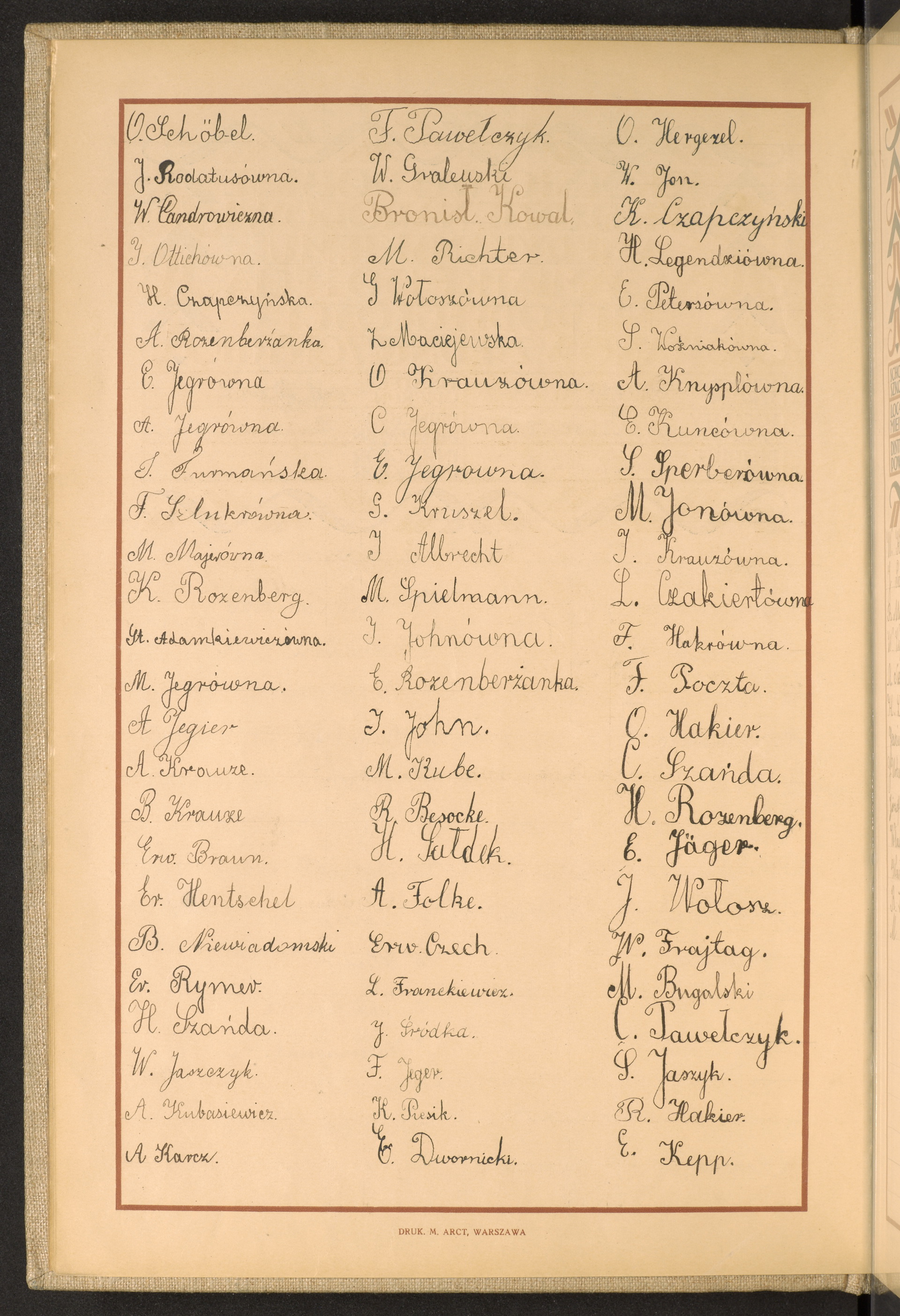 Podpis M. Bugalski na stronie nr 10 w tomie nr 50